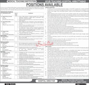 Ayub Teaching Hospital Abbottabad Jobs