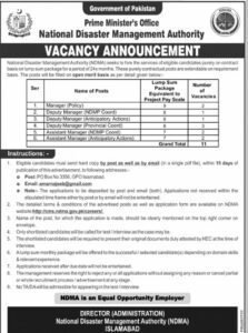 National Disaster Management Authority Jobs 2024 | APPLY NOW