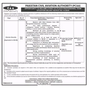 Pakistan Civil Aviation Authority Jobs - Apply Now