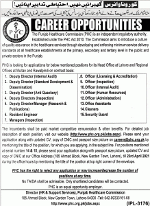 Health department jobs 2021 Punjab