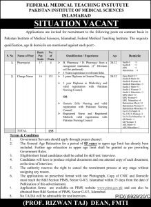 Nursing jobs in Islamabad May 2021