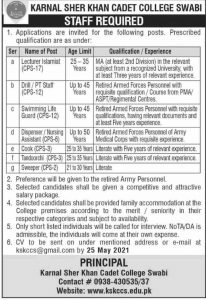 jobs in Swabi 2021