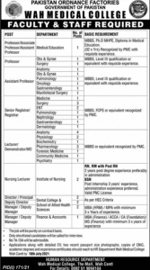 jobs in Wah Medical College